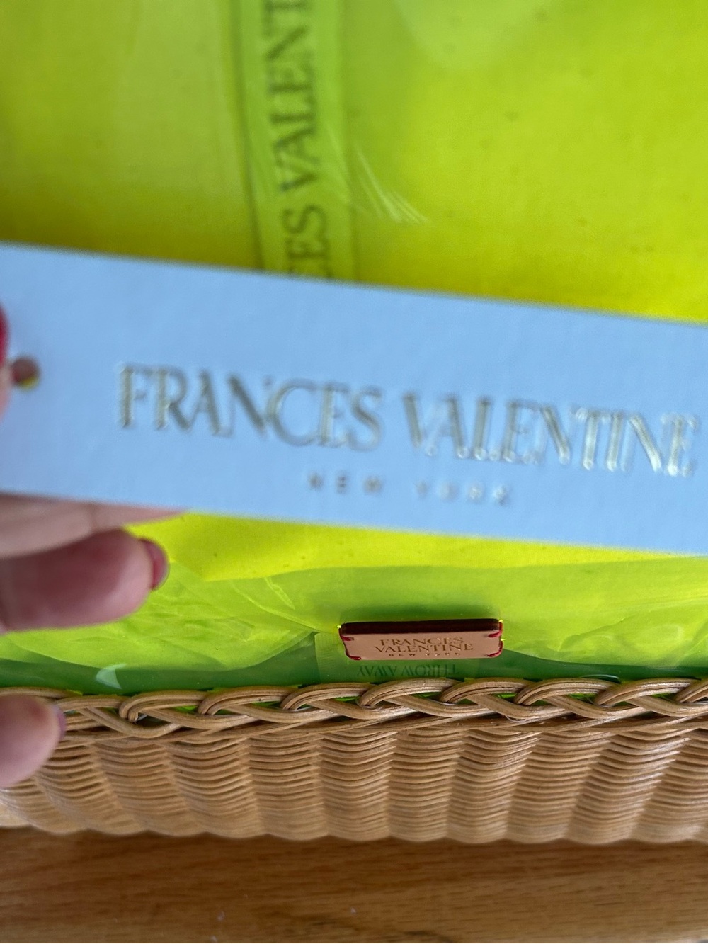 NWT Large Margaret Basket Tote from the designer brand Frances Valentine. - Picture 4 of 6